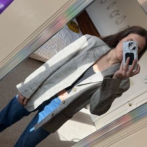 Vintage 100% Linen Woven Blazer